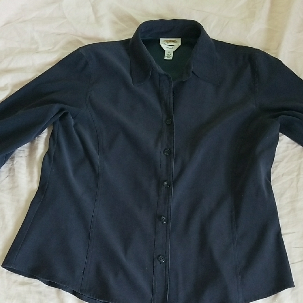 Talbots Navy Button Down Shirt - image 1